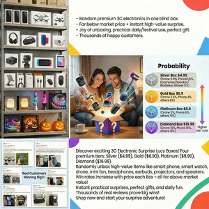 Boîte surprise améliorée avec plus de 500 articles technologiques, 1 <span class=keywords><strong>à</strong></span> 3 pièces aléatoires de grande valeur, boîte mystère électronique, montre, téléphone, drone, tablette, cadeau - Product Image 5