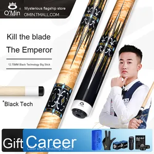 Bí Ẩn chính thức cửa hàng hàng đầu phong cách Trung Quốc màu đen tám công nghệ đầu lớn hồ bơi Cue <span class=keywords><strong>Neptune</strong></span> lưỡi hồ bơi Cue 13mm tip Maple - Product Image 2