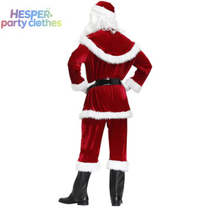 HESPER Men's Fancy Santa Claus Costume Printed Christmas Suit With Dresses and Pants for Adults' Parties Featuring <b>TV</b> Character - Product Image 3