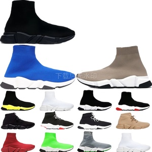 2026 Designer men's <b>lace</b> up <b>socks</b> shoes men's and women's luxury hightop sports shoes fashion brand knitted sports running shoes - Product Image 1