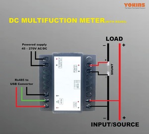 มิเตอร์วัดพลังงานไฟฟ้ากระแสตรงแบบช่องสัญญาณเดียว Yokins YI-211, 45-270V AC/DC, ขนาด 96x96 มม. วัดแรงดัน, กระแสไฟฟ้า, กำลังไฟ และพลังงาน พร้อม RS485 - Product Image 2