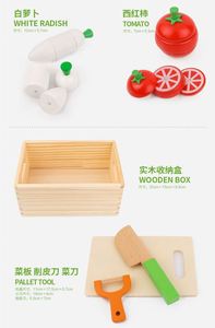Juego de Juguetes de Cocina de Madera y Plástico para Niños de 5 a 7 Años, Juego de Imitación de Cocina con Frutas y Verduras, Caja de Madera, Unisex - Product Image 6