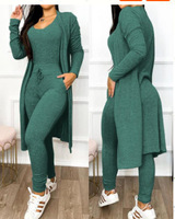 Pakaian Tidur Wanita Bahan Katun Rayon Lembut Nyaman, Legging Slim Fitness Viscose, Set Piyama Modal 3 Potong dan 2 Potong