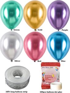 Ballons de fête en gros, 12 pouces, chromés, en métal épaissi, pour <span class=keywords><strong>anniversaire</strong></span>, mariage, baby shower et décoration de fête en arche - Product Image 2