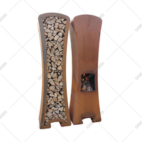 Cheminée dôme extérieure en acier Corten, foyer à bois avec surface thermolaquée pour villa, hôtel, salle à manger, salon, style contemporain