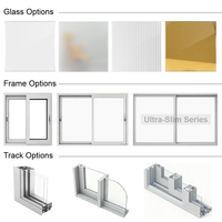 Ventana Corredera de PVC con Diseño de Rejilla, Eficiente Energéticamente, Resistente a la Intemperie, Ventanas Residenciales de Vidrio Templado