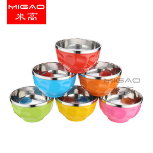 Juego de tazones de acero inoxidable Migao para niños, diseño octogonal colorido para bebés y niños. - Product Image 5
