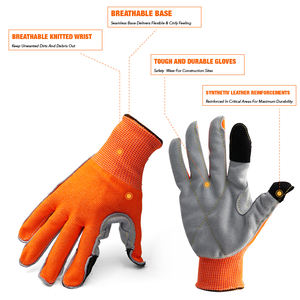 Guantes de conductor de cuero de vaca duraderos y resistentes para la conducción de camiones, almacén, jardinería, agricultura - Product Image 2