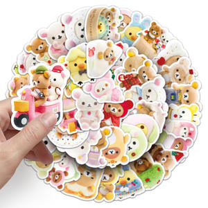 50pcs Kawaii PVC autocollants haute qualité décorations personnalisées étanche UV imprimé <span class=keywords><strong>Manga</strong></span> Anime Rilakkuma décalcomanies - Product Image 4