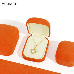 WEIMEI Wholesale Round Corner Velvet Large Storage Jewelry <b>Box</b> For Rings <b>Earrings</b> Necklaces Bracelets Gift Packaging <b>Box</b> - Product Image 2