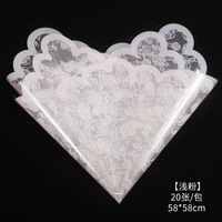 Papier d'emballage pour fleurs de style ballet avec bordure en dentelle, papier d'emballage pour bouquets de fleuristes pour les fleuristes