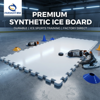 Panneaux de glace synthétique UHMWPE pour patinoire, planches de glace à faible friction avec service de découpe pour le hockey et le patinage artistique