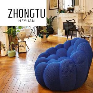 Sillón de tela de terciopelo de lino con burbujas verde gris púrpura personalizado para muebles del hogar sala de estar dormitorio perezoso para niños al aire libre - Product Image 2