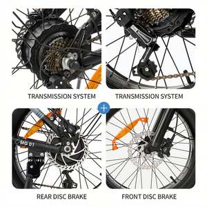 Fat Tire 20 "Rueda SUSPENSIÓN COMPLETA 15ah/ 48V batería de litio 1000W/48V Motor bicicleta eléctrica plegable bicicleta de montaña Ebike - Product Image 6