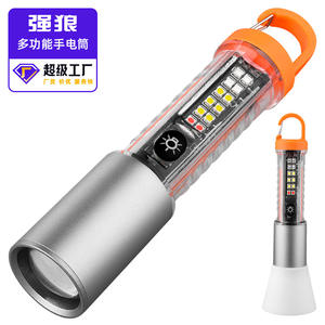 Mini lampe torche rechargeable à LED, lumière rouge, blanche, violette, crochet magnétique, mousqueton, charge type C, lampe de camping - Product Image 3