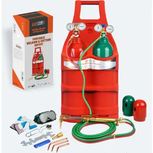 Uweld-tanque de soldadura de corte de gas, doble bolsa portátil de 8L, oxígeno, acetileno, Oxy - Product Image 1