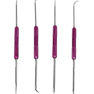 Juego de herramientas de extracción de sellos de aceite de doble extremo, 4 piezas, destornillador de gancho manual de acero inoxidable para reparación de automóviles, extractor de juntas tóricas - Product Image 1