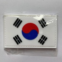 Écusson de drapeau d'Haïti en PVC, patch de fixation à crochet et boucle en caoutchouc PVC pour chapeaux, écusson tactique d'Haïti