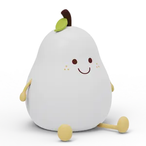 Squishy Cute Pear Kids Night Light Color Changing Lamp Tap Control Operated Night Light For Kids