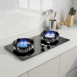 <span class=keywords><strong>Estufa</strong></span> de Gas de 2 Quemadores al <span class=keywords><strong>Mejor</strong></span> Precio, <span class=keywords><strong>Estufa</strong></span> de Gas de Sobremesa con Vidrio Templado, <span class=keywords><strong>Estufa</strong></span> de Gas Portátil para Acampar al Aire Libre y Hacer Picnic - Product Image 1