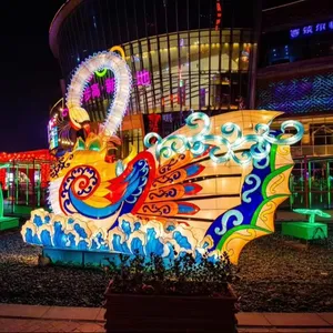 Открытый Рождественский свет животных светодиодный водонепроницаемый китайский фонарь