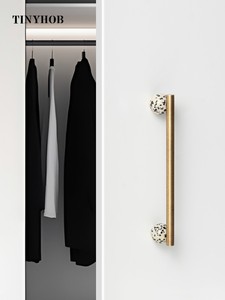 Tinyhob Nordic Art Kulp / Doğal Taş + Bronz Kulp ve Topuzlar Çekmece Kulpları Mutfak Dolabı Topuzları Mobilya Donanımı - Product Image 2