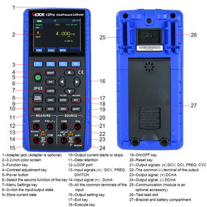 Calibrador de Procesos Multifunción VICTOR con Precisión de 0.01% FS para CC, V, mA, Resistencia, Termopar, RTD, Frecuencia, Pulso y Interruptor - Product Image 6
