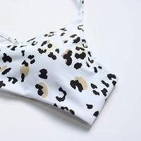 Ensemble bikini d'été 2 pièces pour femme, dos nu, design évidé, bas string, matière écologique, teinture unie, protection UV, amovible