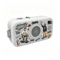 Videocámara HD 1080P con Pantalla IPS de 0.96 Pulgadas, Múltiples Diseños de Grafiti, 26 Filtros, Cámara Portátil para Niños, Compatible con Tarjeta TF de 64GB