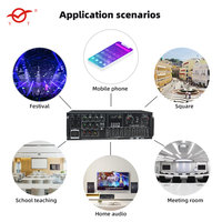 YATAO-Mezclador de potencia con 4 entradas de micrófono PARA karaoke en casa, estéreo, subwoofer, bajo, 2,0 canales, amplificadores de audio profesionales