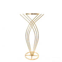 Support à fleurs en fer doré, durable, moderne et de haute qualité pour les mariages et les fêtes, décoration de centre de table
