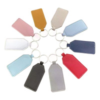Porte-clés en cuir PU gravable au laser, logo personnalisé, pendentif de voiture en PU, cadeau d'affaires, étiquette de marque en PU, cadeau de Noël
