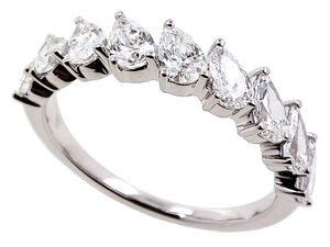 Elegante anillo de boda de oro amarillo sólido de 18 quilates, anillo de compromiso, medio pavé, corte elegante, anillo de diamantes cultivados en laboratorio para mujer - Product Image 2