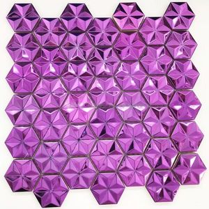 Piastrelle <span class=keywords><strong>Mosaico</strong></span> 3D da Parete in Metallo per Interni, Materiale Decorativo per Rivestimento, Capacità di Soluzione di Design Grafico, Stile Moderno - Product Image 3