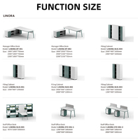 Mesa de Oficina Moderna de Doble Cara, Muebles de Oficina de Calidad Estándar, Estación de Trabajo para 2-8 Personas, Escritorios de Trabajo Óptimos, Convertibles