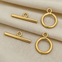 Set Penutup Kalung Gelang DIY dari Baja Anti Karat, Tekan Hidrolik, Model OT, Bulat, untuk Perhiasan, Grosir