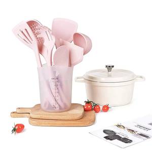 Juego de Utensilios de Cocina de Silicona con Mango de Madera, 7 Piezas, Ecológicos, No Tóxicos, para Repostería y Pastelería, Venta al Por Mayor - Product Image 1