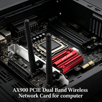 Tarjeta de Red Inalámbrica WiFi6 AX900 PCIe, 802.11AX 900Mbps Wifi 6 BT 5.4, Adaptador WiFi PCIe de Doble Banda para Computadora