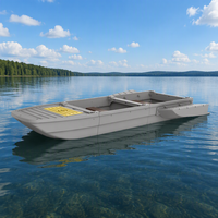 Bateau de pêche pliable pour 3 à 4 personnes, avec boîtes de flottabilité pour toit de voiture, en PE épaissi et renforcé, écologique et recyclable, compartiments spacieux pour le réservoir