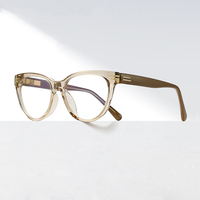 Montures optiques œil-de-chat de haute qualité unisexe, lunettes anti-lumière bleue, montures de lunettes en TR90 avec branches à ressort métalliques, vente en gros