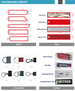 DANGER or RESCUE Tag gantungan kunci keselamatan Tag bordir rantai cincin untuk hadiah penerbangan Label Tag bagasi dihapus sebelum penerbangan - Product Image 4