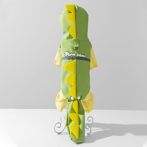 Hot Sale Adjustable Full Body Dog Raincoat com Transparente PU <span class=keywords><strong>Rain</strong></span> Boots Verão Imprimir Casaco Impermeável para Cães - Product Image 5