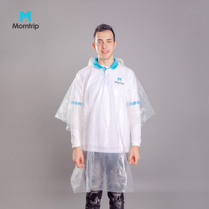 Vente chaude Poncho de pluie jetable en plastique transparent imperméable en PE imperméable facile à transporter Vêtement de pluie d'extérieur avec capuche - Product Image 6