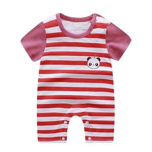 Vêtements pour bébés nouveau-nés en gros, mignons, à motifs de dessins animés, manches courtes, en coton biologique, pour l'été - Product Image 6