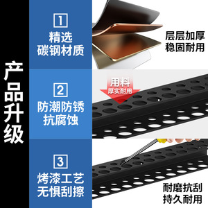 Wall Mounted <b>Tool</b> Rack Carbon Steel Pliers Screwdriver Organizer No Drilling Required <b>Storage</b> Shelf For Workshop Garage - Product Image 4