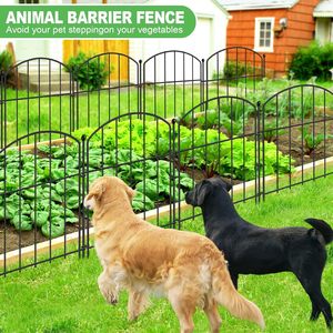 Recinzione Moderna in Ferro Verniciato a Polvere Nera, 10 Pannelli, Recinto di Sicurezza per Cani e Animali, Facile Montaggio - Product Image 5