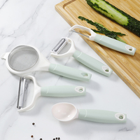 Éplucheur de fruits et légumes manuel portable en acier inoxydable et plastique durable - Réutilisable, facile à nettoyer, compatible lave-vaisselle