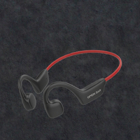 Earbud Nirkabel AS20 In-Ear untuk Olahraga, Tahan Air IPX5, Headset LED 5.2, Konduksi Tulang, Tetap Terhubung, ENC, Sentuh