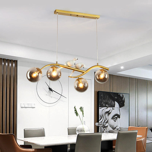 Luminaires suspendus modernes en fer et verre LED en forme d'oiseau, design créatif, à intensité variable, pour restaurants et maisons de luxe - Product Image 1