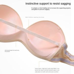 Extra großer Bandeau-BH für Damen Cabrio-Fischknochen-Push-Up-Design Volle Cup-Unterstützung Rutsch fester, sexy, nahtloser <span class=keywords><strong>Plus</strong></span>-<span class=keywords><strong>Size</strong></span>-BH - Product Image 6